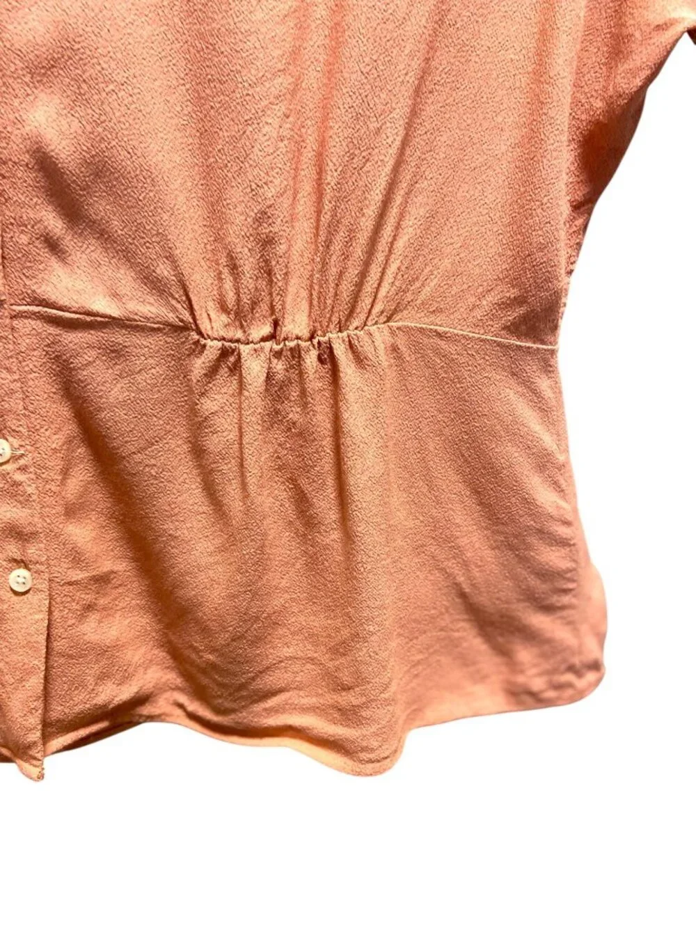 J.Crew Button Down Peplum Top Petal Pink Size XL Minimalist Spring Preppy Casual